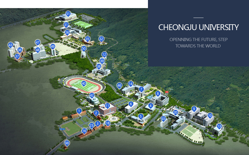 CHEONGJU UNIVERSITY OPENNING THE FUTURE, STEP TOWARDS THE WORLD 